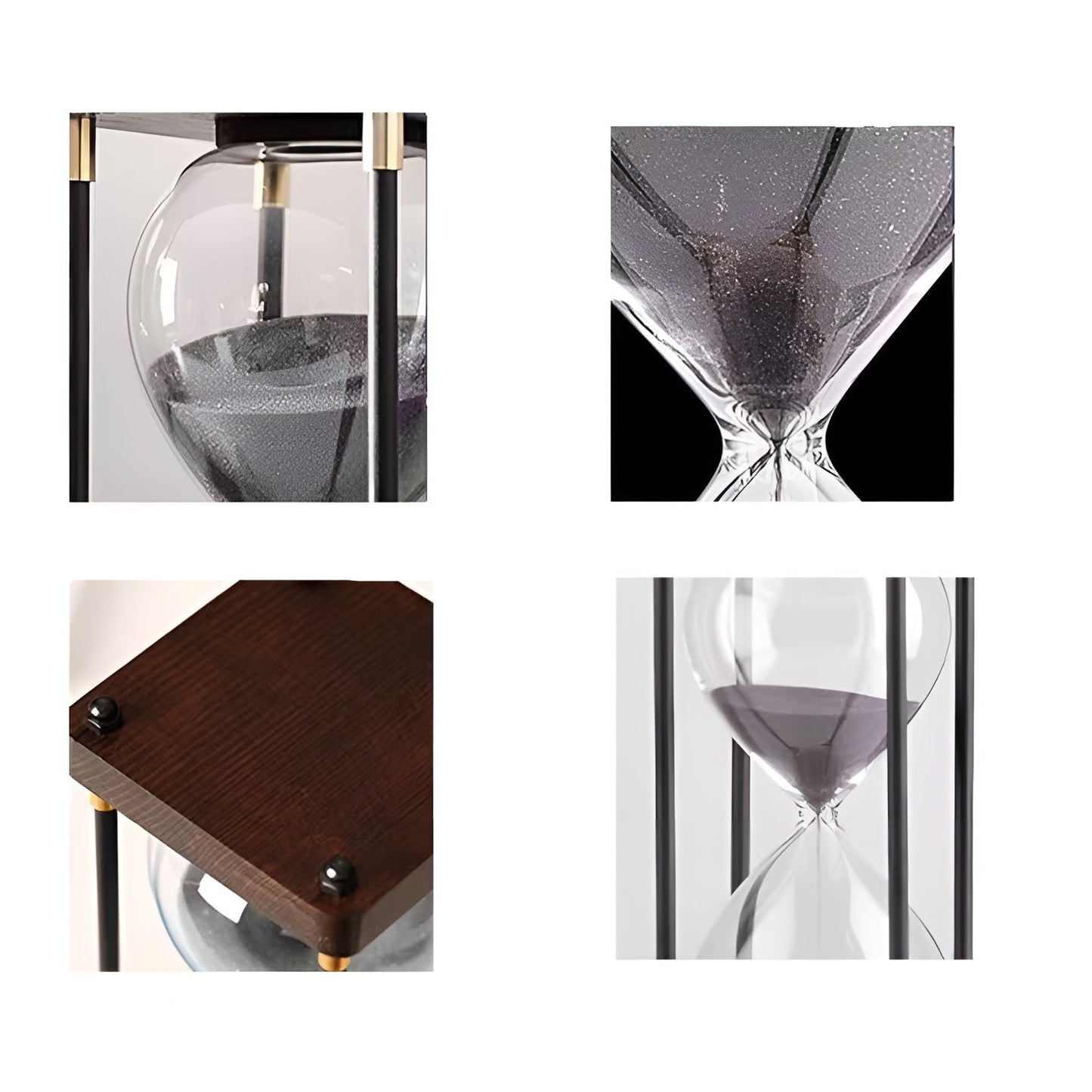 Kostenlose 60-Minuten-Sanduhr – Kreatives, dekoratives Retro-Design in Brehnack | Metallrahmen mit kratzfestem Boden