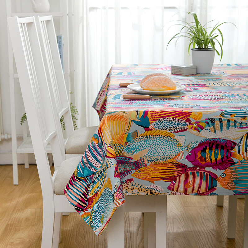 Buntes Meeresleben Tischdecke
