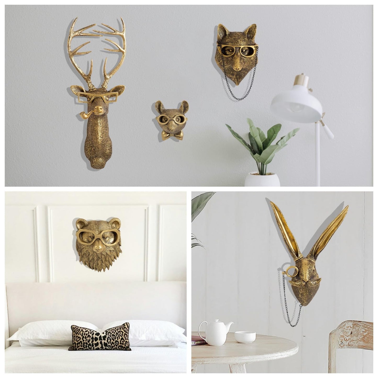 Brehn | Elegante Tierkopf-Wandskulpturen