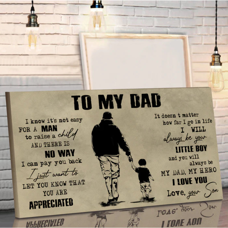 Personalisierter Vater-Sohn-Leinwanddruck