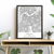 Louisville City Map - Leinwand Wandkunst Malerei
