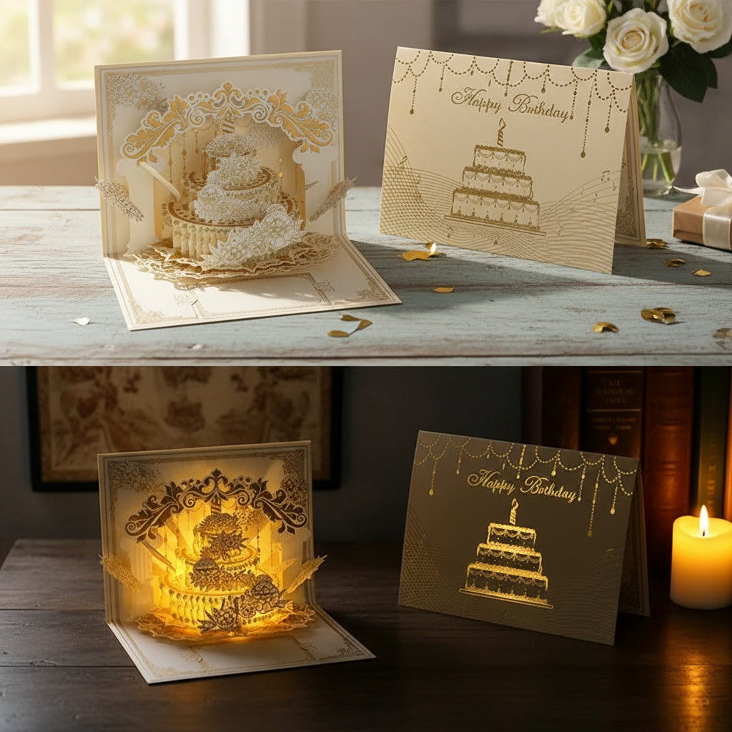 Brehn | Illuminierte Pop-Up-Geburtstagsgeschenkkarte