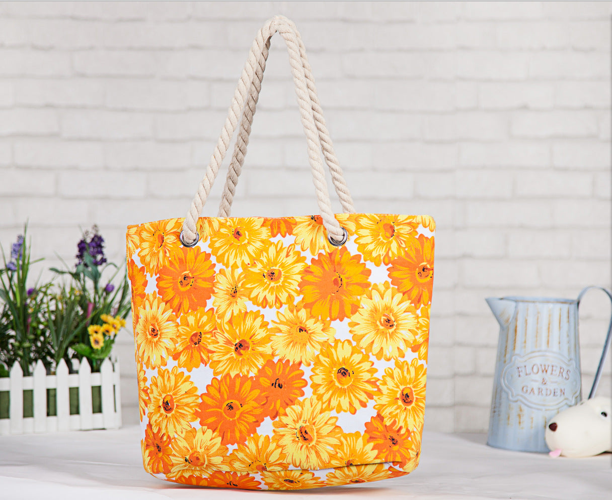 Blumenmuster Strandtasche Brehn