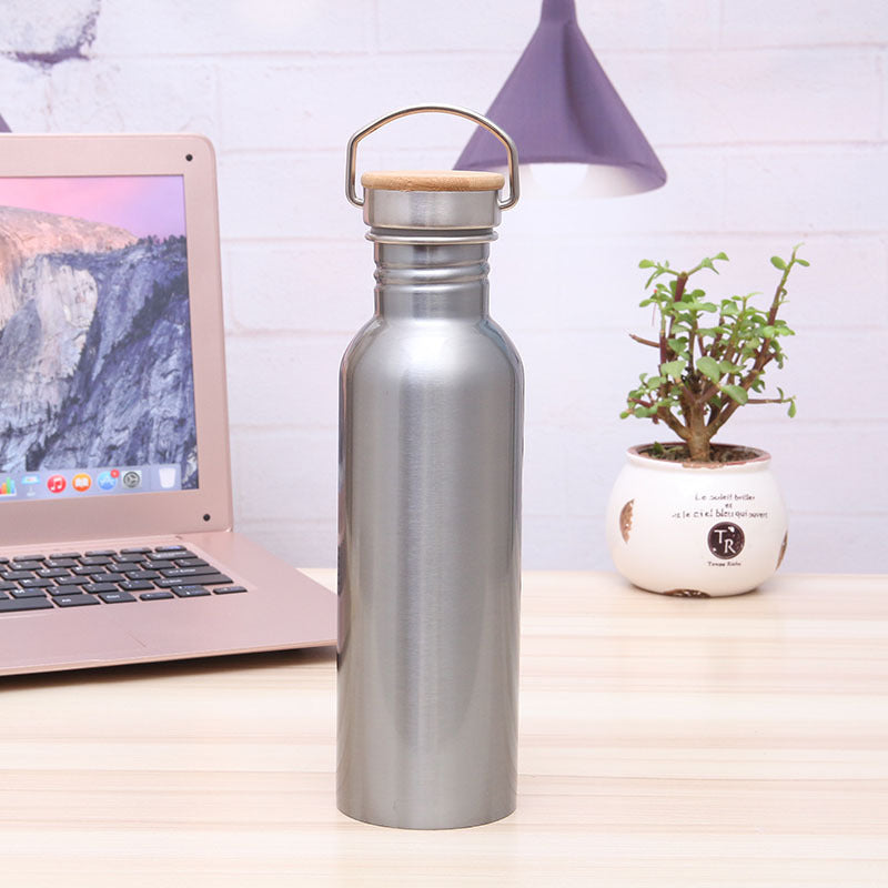 Damen Elegante Edelstahl-Trinkflasche mit nachhaltigem Holzverschluss Brehn