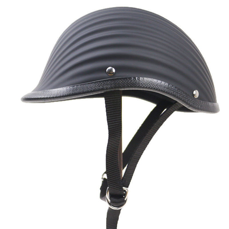 Klassischer gerippter Motorradhelm Brehn
