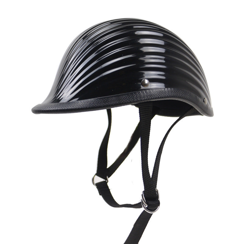 Klassischer gerippter Motorradhelm Brehn