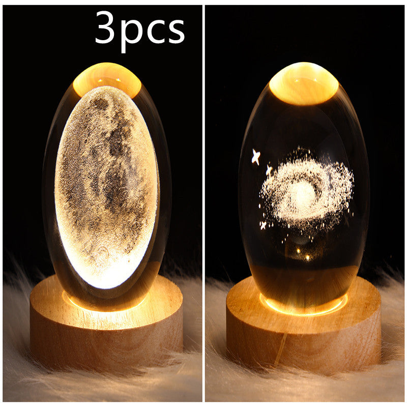 3D Galaxy Kristallkugel LED Nachtlicht | Brehn