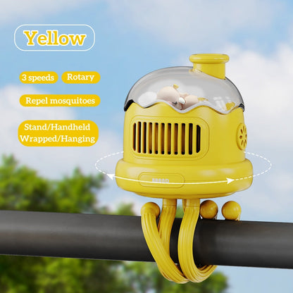 USB wiederaufladbarer tragbarer Mückenabwehr Kinderwagenventilator | Brehn