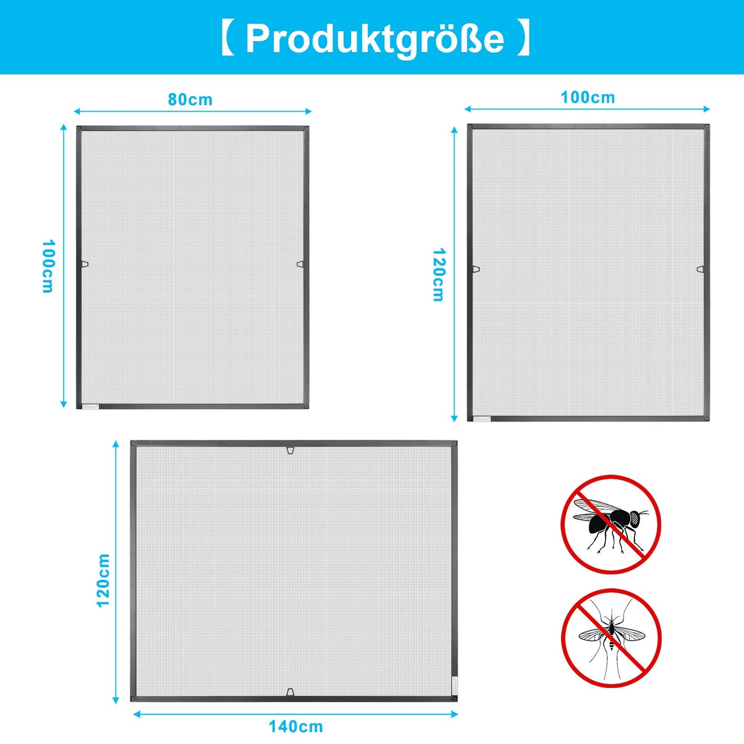 Fliegengitter Fenster Insektenschutz Anthrazit | Brehn