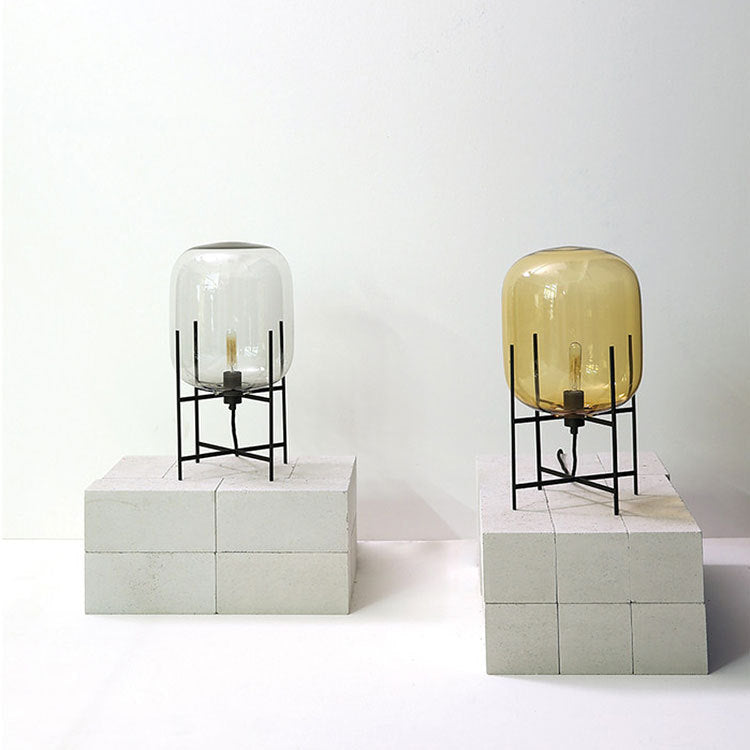 Zeitgenössisches Glas-Stehlampen-Set