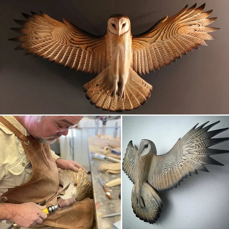 Brehn | Holz Wanddekoration – Eule „Majestätisch“