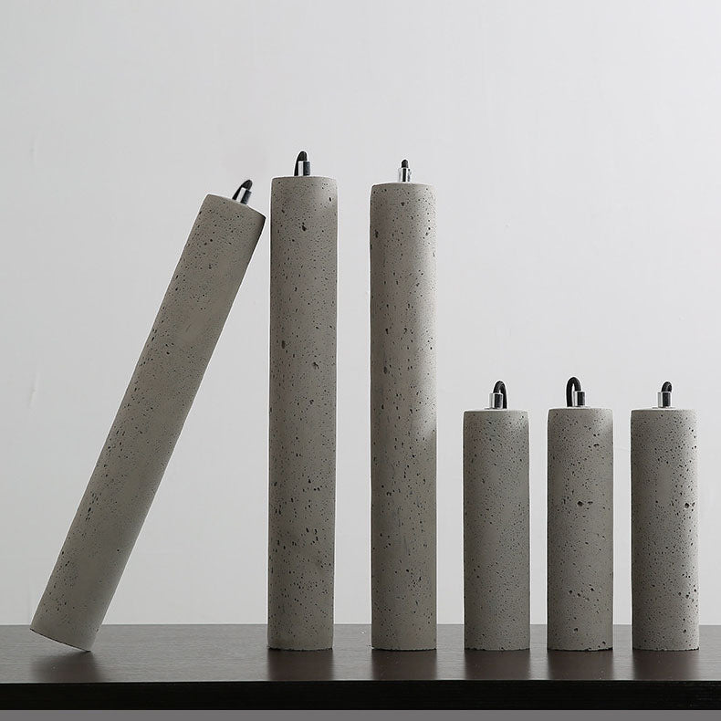 Industrielle Zylinder-Pendelleuchte aus Beton | 1-flammig | Glatte oder raue Oberfläche