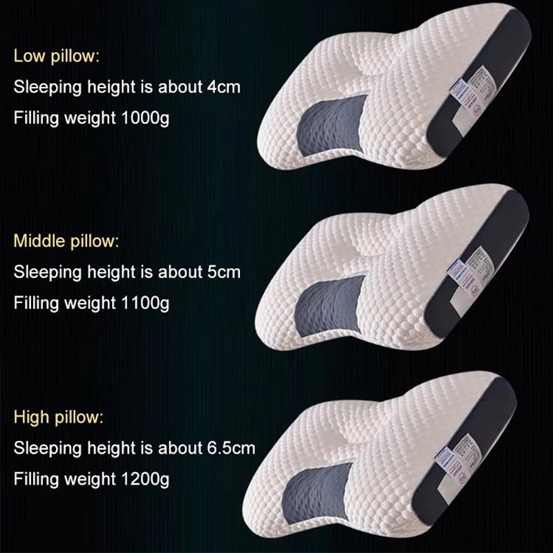 Brehn | LuxiRest Antibacterial Massage Pillow | Ergonomic Neck Support for Revitalizing Sleep and Relaxation
