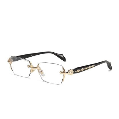 Anti-Blaulicht-Brille für Alterssichtigkeit, HD-Randlose Brille