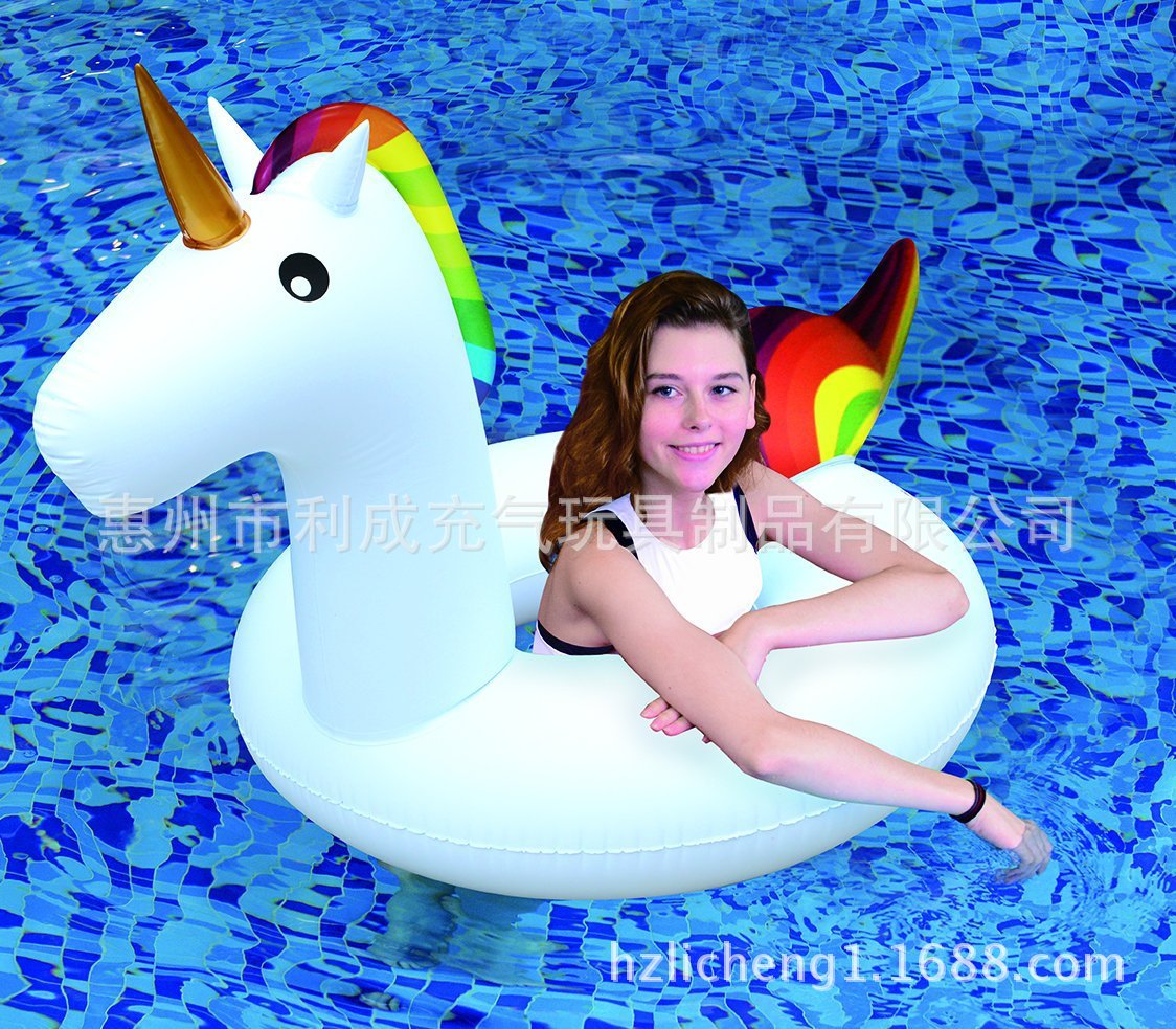Damen aufblasbares Schwimmtier in Einhornform Brehn