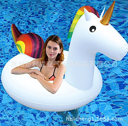 Damen aufblasbares Schwimmtier in Einhornform Brehn