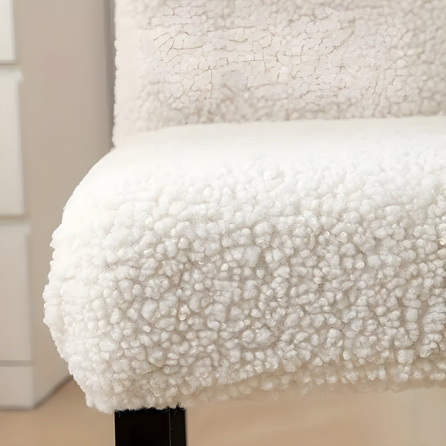 SherpaFit Stuhlbezug – Kuscheliger, elastischer Sherpa-Esszimmerstuhlbezug