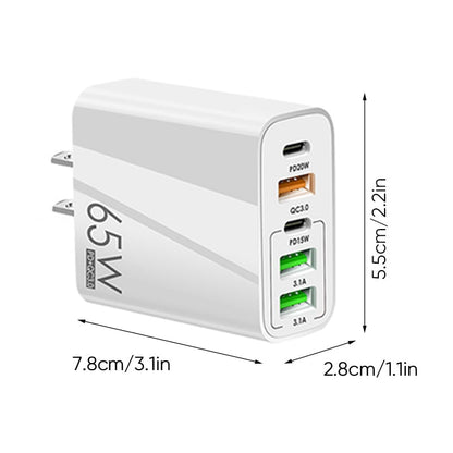 Mehrfach-Port-Adapter 65W Schnellladegerät - US-Standard