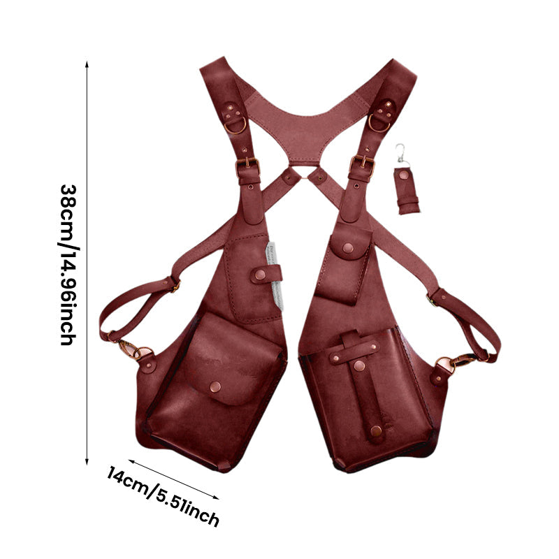 Mittelalterliche Steampunk-Retro-Schultertasche mit Schultergurt