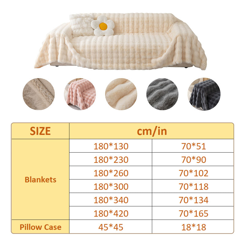 Premium Kunstfell Rutschfeste Sofa Bezüge