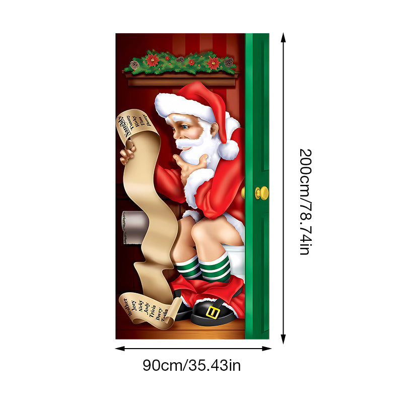 Brehn | Weihnachts Tür Banner, Weihnachtsmann Türabdeckung Feiertagsdekoration
