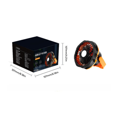 Tragbarer Campingventilator mit LED-Licht | Brehn