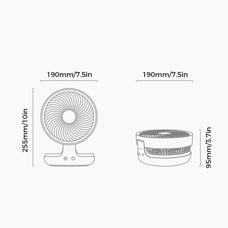 Klappbarer Tischventilator