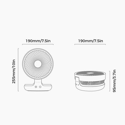 Klappbarer Tischventilator