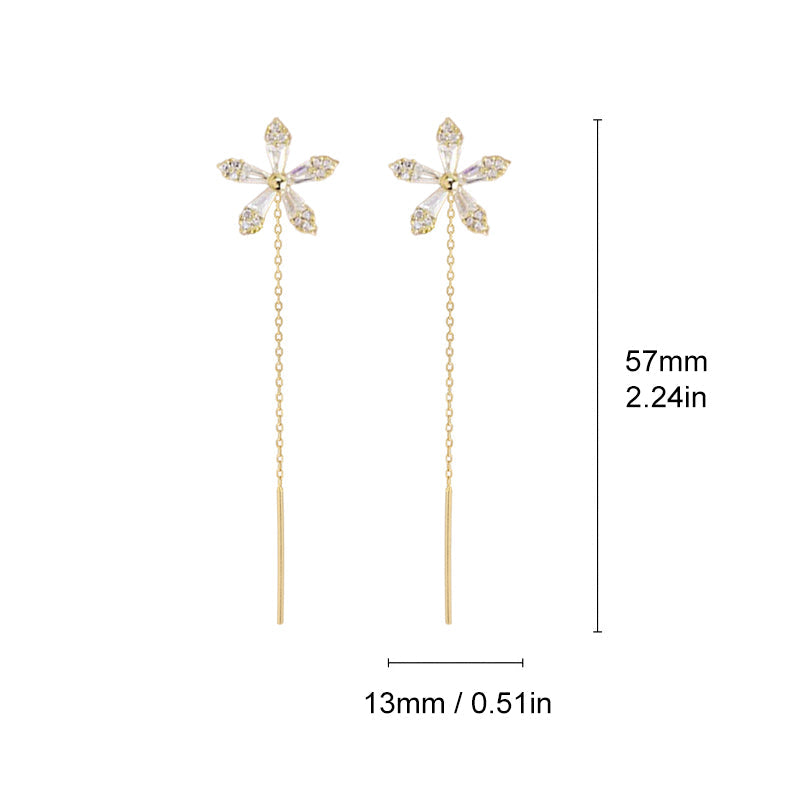Brehn | Glänzende Diamantblumenohrringe