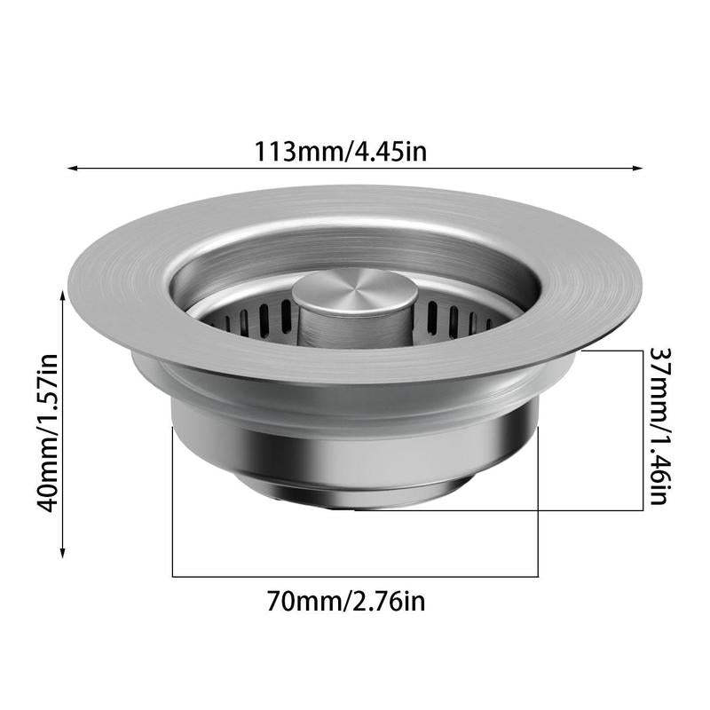 Upgrade 3-in-1 Küchenspüle Abfluss Sieb | Brehn