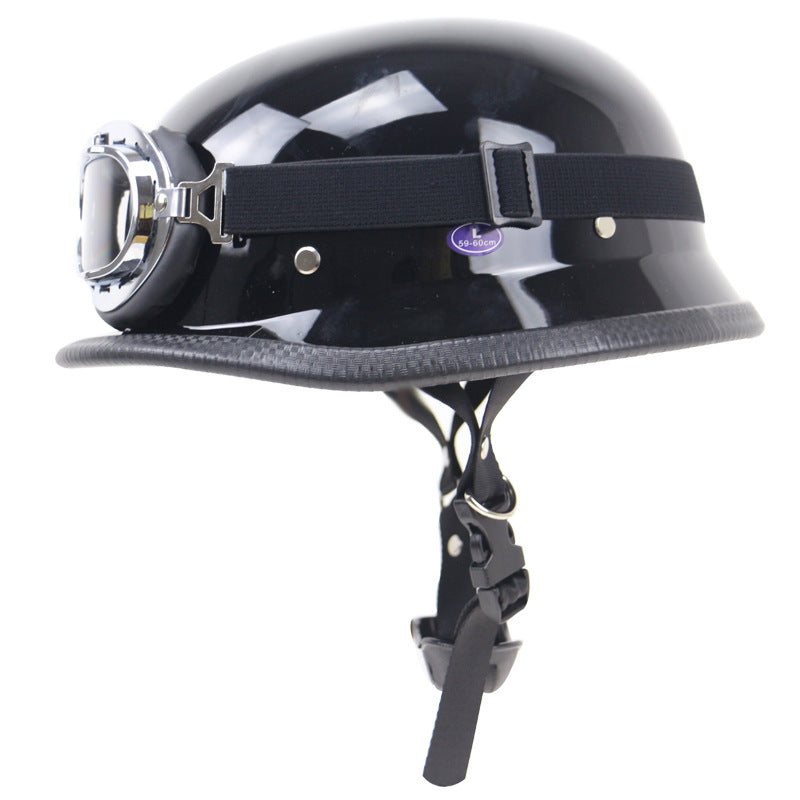 Retro-Halb-Style-Motorradhelm mit Schutzbrille Brehn