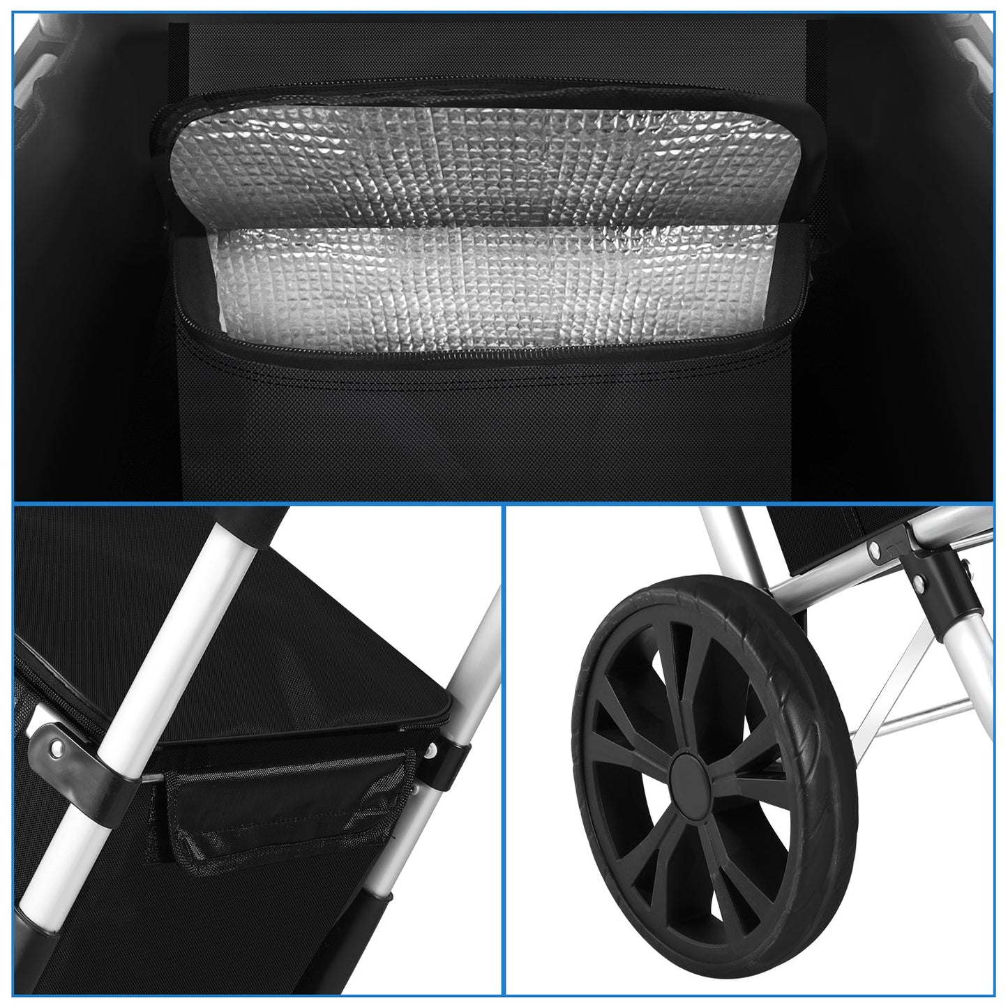 Einkaufstrolley Einkaufsroller Klappbar 40L | Brehn