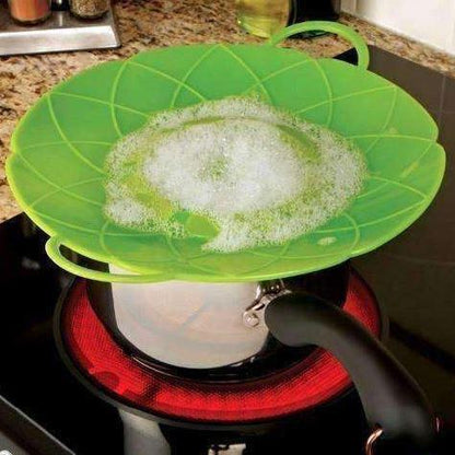 Silikondeckel mit Blumenmuster und Auslaufschutz