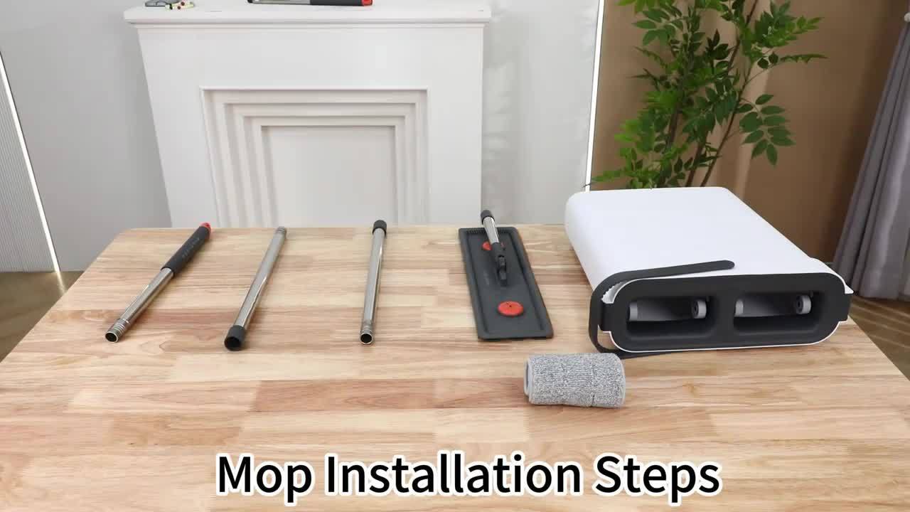 Flachmopp-Set mit Eimer & Auswringsystem | Brehn