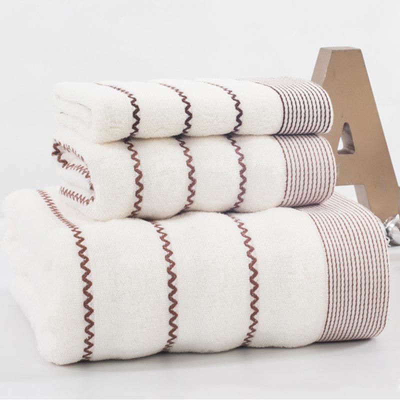 Gestreiftes Badetuch Badetuch Set 100% Baumwolle | Brehn