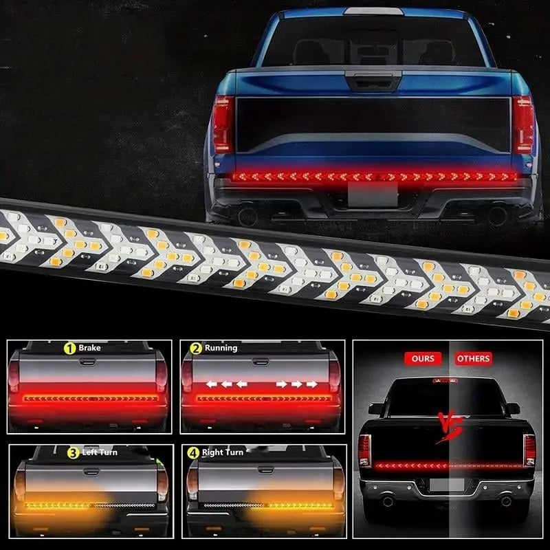 48-Zoll zweifarbige LED-Rücklichtleiste – Helles Fahrzeugsignallicht