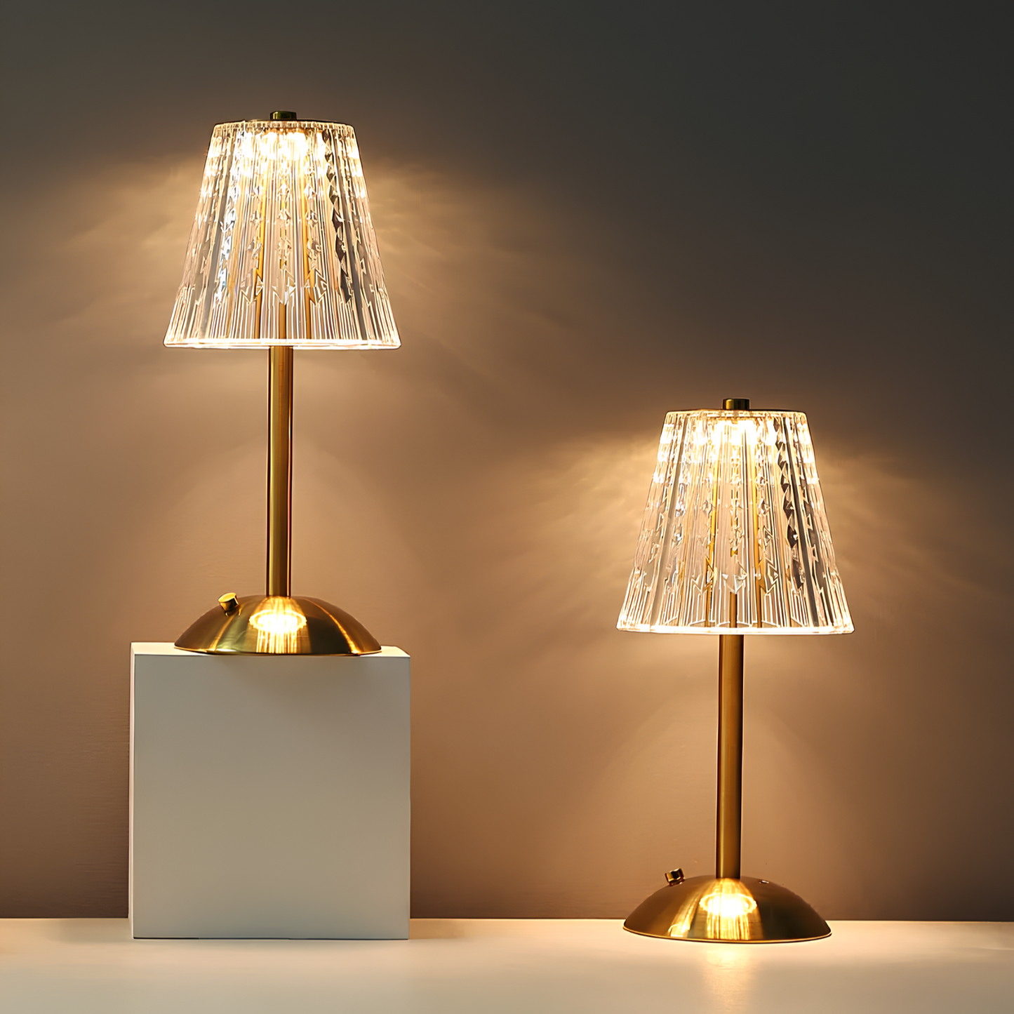 Goldene Kristall-Tischlampe - Aurora Luxe | Brehn