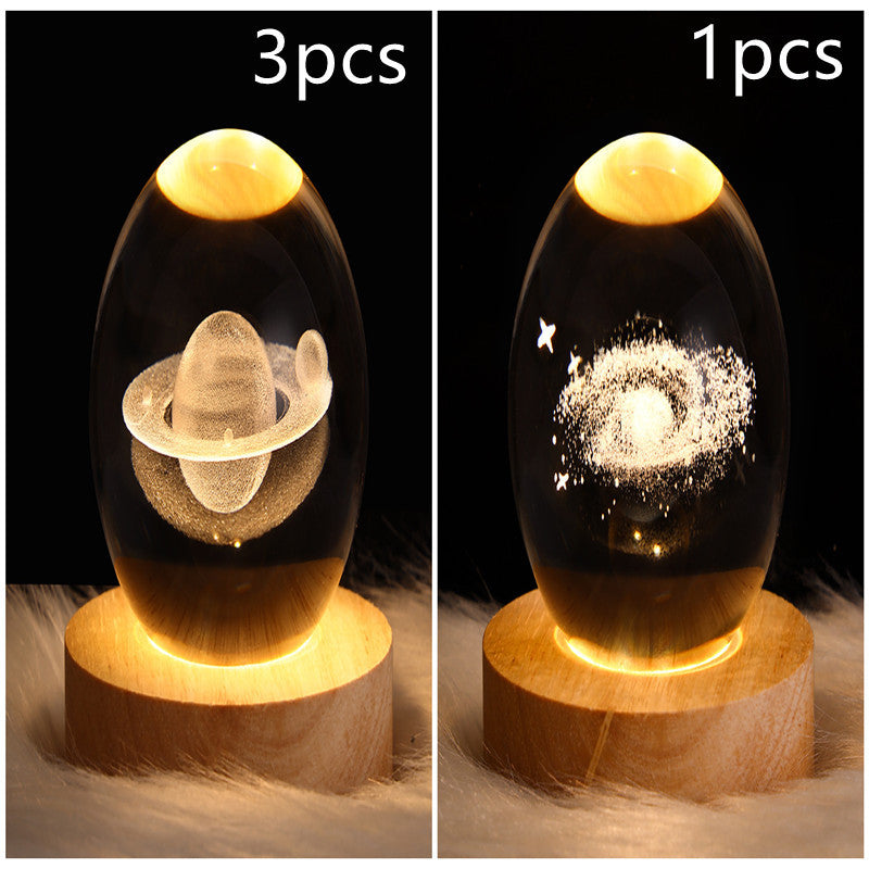 3D Galaxy Kristallkugel LED Nachtlicht | Brehn