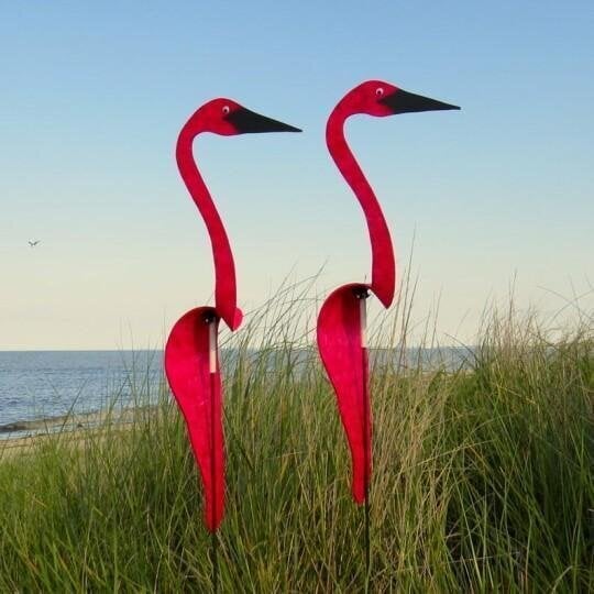 Wirbelnde Flamingo-Gartendekoration