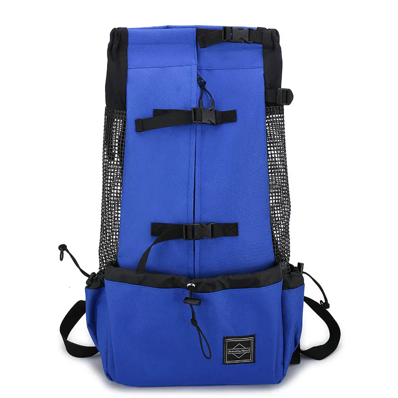 Hunde-Rucksack – Bequeme Tragetasche für mittelgroße Hunde mit Sicherheitsgurt und Aufbewahrungstaschen