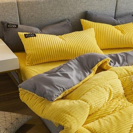 Verdickte Corduroy Samt Bettwäsche Set