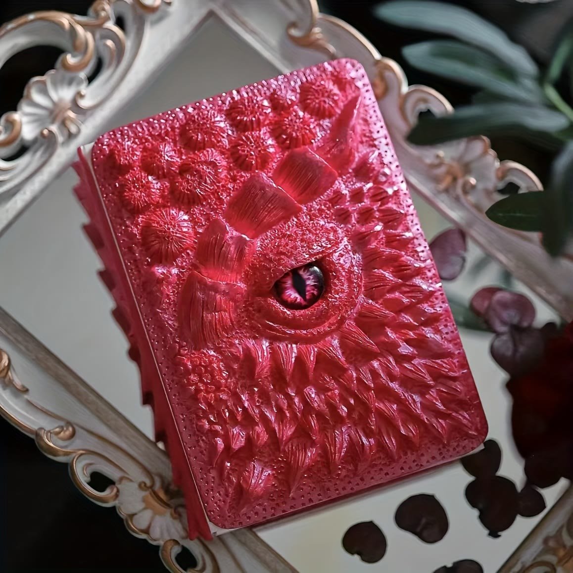 Brehn | Drachenauge 3D Prägung Journal - Handgefertigtes Harz Graviertes Notizbuch
