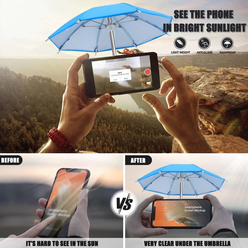 Telefon Regenschirm Saugnapf Halter für Sonne | Brehn