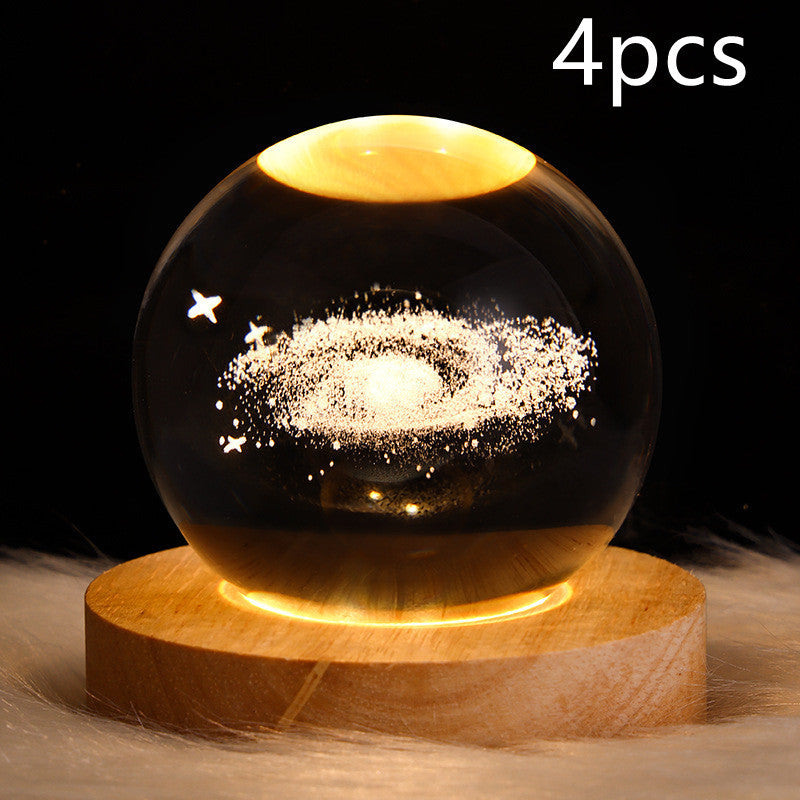 3D Galaxy Kristallkugel LED Nachtlicht | Brehn