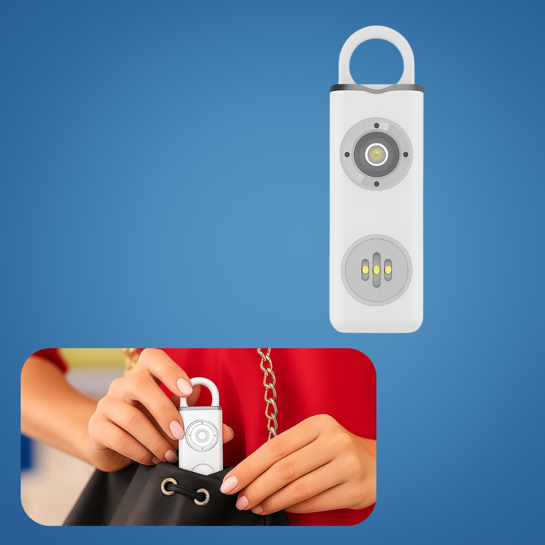 Ultralauter 130 dB Sirene – Kompakt LED Taschenlampe Sicherheitsgerät – Für Nachtschwärmer, Studenten & Pendler Brehn