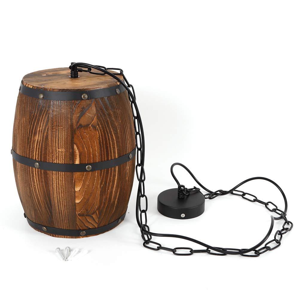Retro Holz Weinfass Pendelleuchte | Brehn