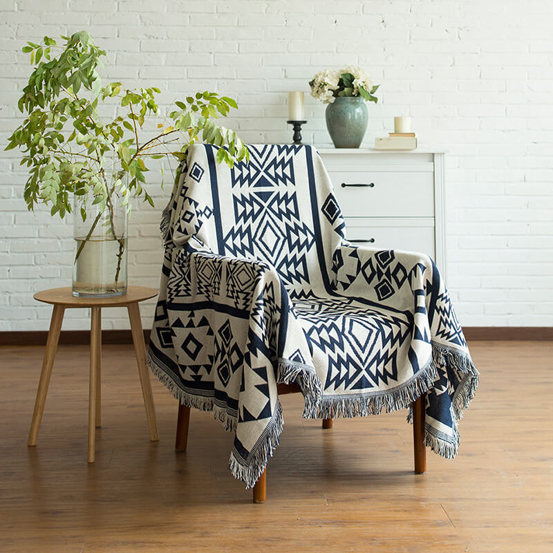 Bohemian Strickwurfdecken für Sofa Dekor