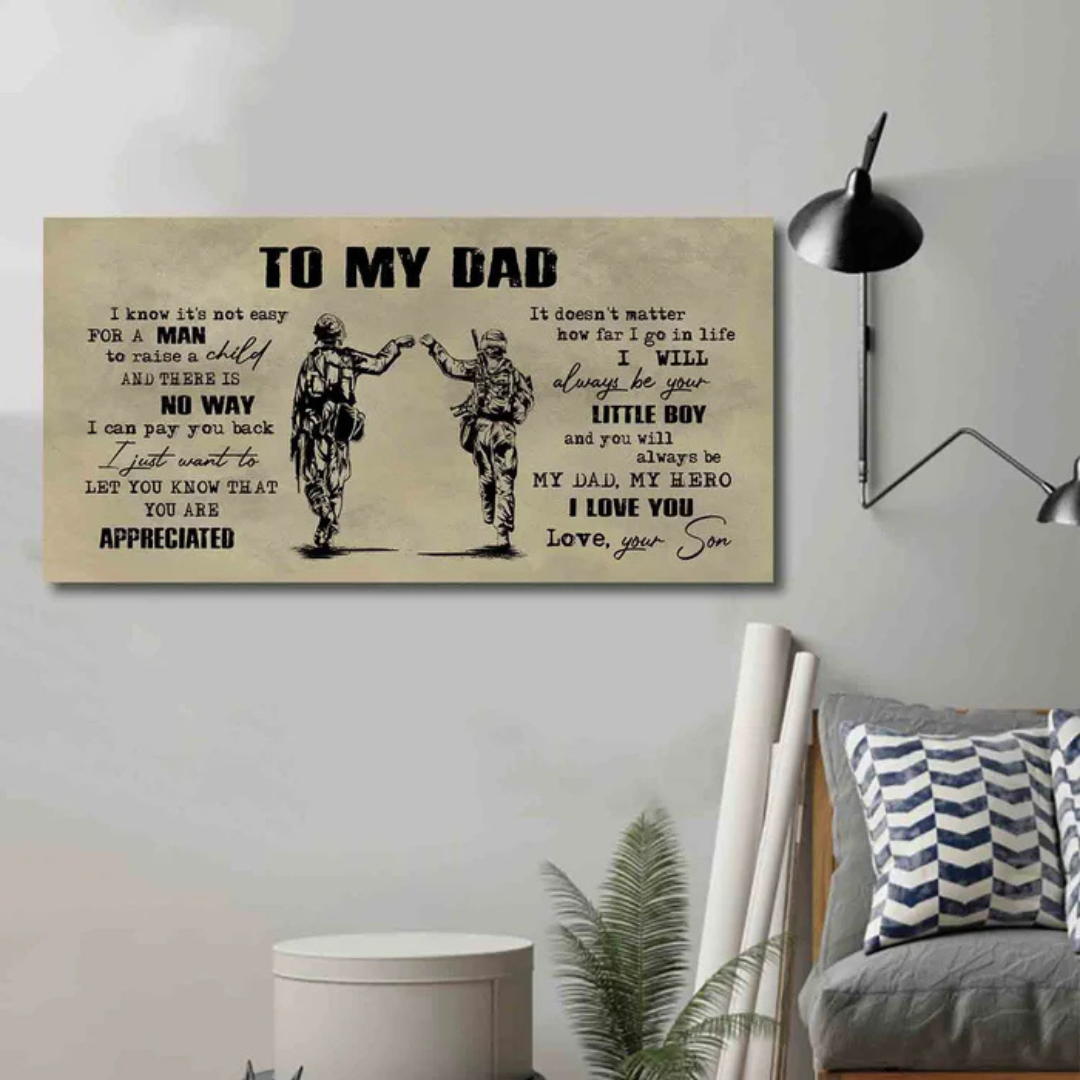 Personalisierter Vater-Sohn-Leinwanddruck