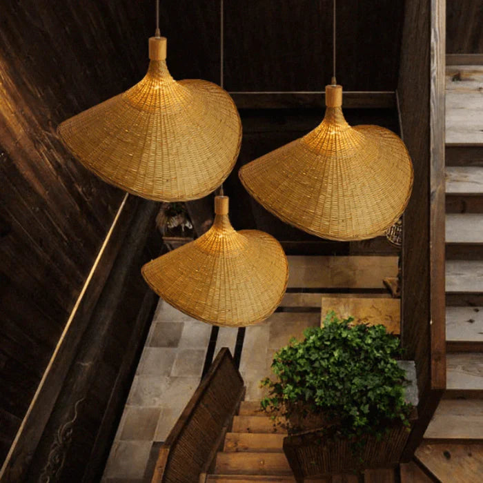Brehn | Rattan Hängeleuchte - RusticWeave