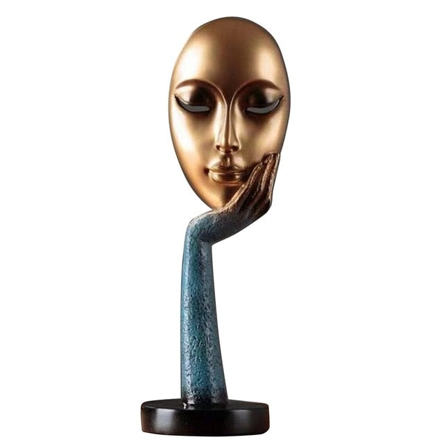 Moderne abstrakte menschliche Gesichts Kunst Statue